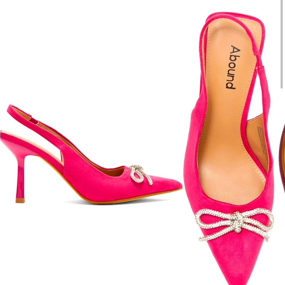Magenta Pink Crystal Heels 8M